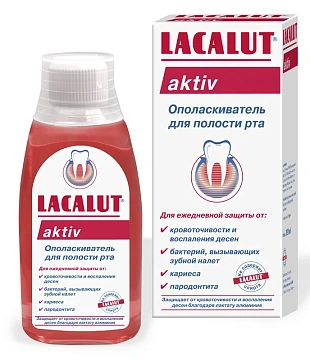 Ополаскиватель Lacalut Aktiv для полости рта, 300мл