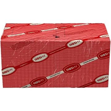 Салфетки сервировочные Roshy 24х24см, красные, 2 слоя, 250шт