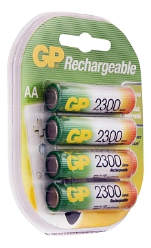 Батареи аккумуляторные GP AA 2300мАч, 4шт