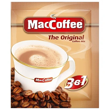 Кофе растворимый порционный MacCoffee '3 в 1 Оригинал', КОМПЛЕКТ 50 пакетиков по 20 г, 100101