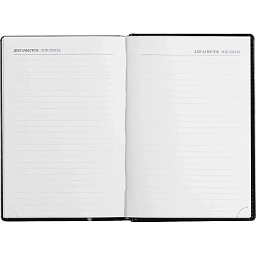 Ежедневник недатированный черный, А5,148x218, 352стр, Agenda