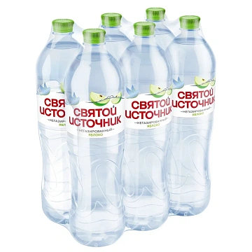 Вода Святой Источник питьевая негазированная яблоко, 1.5л