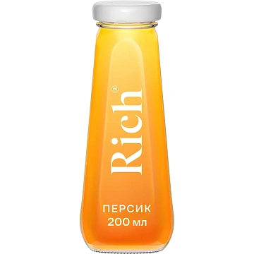 Нектар RICH (Рич) 0,2 л, персик, стеклянная бутылка, 1709801