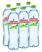 Вода Святой Источник питьевая негазированная яблоко, 1.5л x 6 шт