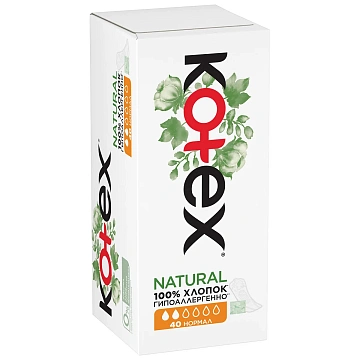 Прокладки ежедневные Kotex Naturale 40шт