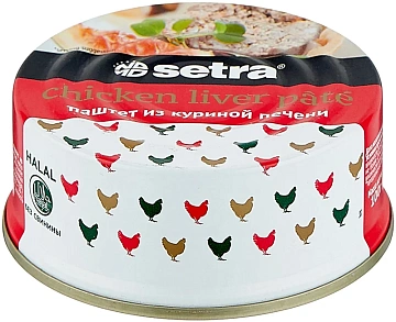 Паштет Setra Халяль из куриной печени, 100г