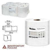 Бумажные полотенца Veiro Professional Comfort KP210, в рулоне с центральной вытяжкой, 200м, 1 слой, белые, 6 рулонов