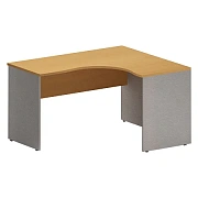 Стол угловой Skyland Imago СА-3, эргономичный, правый, клен/металлик, 1400х1200х755мм
