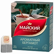 Чай МАЙСКИЙ 'Ароматный бергамот' черный цейлонский байховый, 100 пакетиков по 1,5 г, 102627