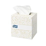 Косметические салфетки Tellus (tork) Premium F1, 140278, для лица, 100шт, 2 слоя, белые