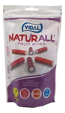 Мармелад жевательный Vidal Naturall Ягодные палочки, 180г