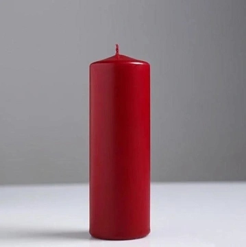 Свеча Metro Professional Столбовая бордо лакированная, 6.3 x 15см