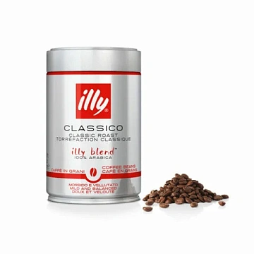 Кофе в зернах ILLY 'Classico' ИТАЛИЯ, 250 г, в жестяной банке, арабика 100%, ИТАЛИЯ, 52