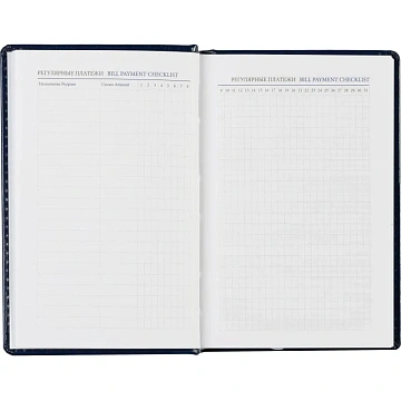 Ежедневник недатированный синий, А6,100x150, 320стр, Agenda