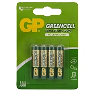 Батарейка GP Greencell AAA (R03) 24S солевая, BL4, 4шт/уп