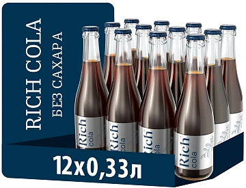 Напиток газированный Rich Cola без сахара, 330мл