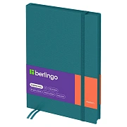 Ежедневник недатированный, А5, 136л., кожзам, Berlingo 'Western', бирюзовый, с резинкой