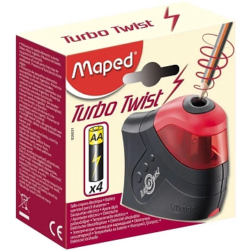Точилка MAPED TURBO TWIST электрич., 1отв, съемный контейнер