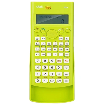 Калькулятор научный (ЕГЭ) Deli E1710A,10-р,2 стр,240 ф.,бат.,162х84мм,зел