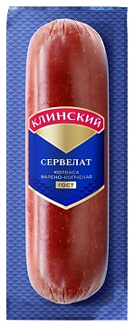Колбаса Клинский Сервелат варено-копченая ГОСТ, 340г