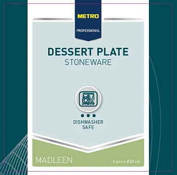 Тарелка Metro Professional Madleen Yellow 20см, десертная, 6шт/уп