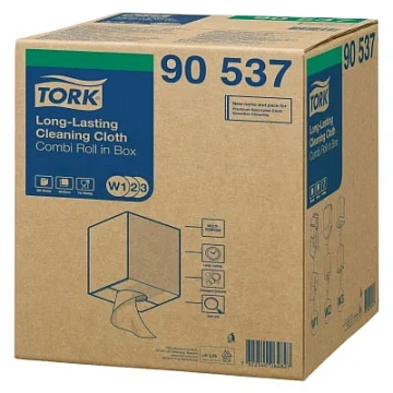 Протирочный материал Tork Premium W1/W2/W3, 905370, интенсивная очистка, в рулоне, 114м, 1 слой, белый