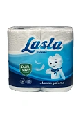 Туалетная бумага Lasla Классик 2 слоя, 15м, белая, 4шт/уп