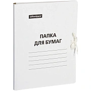 Папка для бумаг с завязками OfficeSpace, картон немелованный, 380г/м2, белый, до 400л.