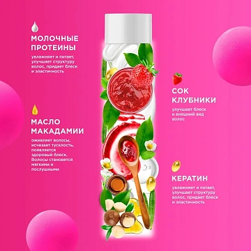 Шампунь укрепляющий 400 мл, MYMUSE SOS-восстановление для секущихся и поврежденных волос, 145017