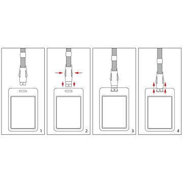 Держатель для бейджа c пластиковым замком черн.  Attache K-1022
