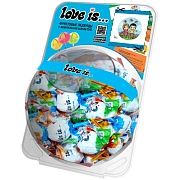 Леденец на палочке с жевательной конфетой Love is…, микс-вкус 17,5г, 75шт (упаковка сфера)