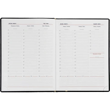 Еженедельник недатированный синий,А4,195х265мм,72л,АТТАСНЕ Каньон