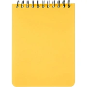 Блокнот А6,60л,кл,спир,пласт.обл,тонир.бл. Attache Bright colours Желтый