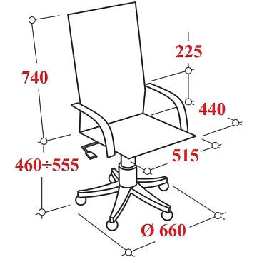 Кресло VB_EChair-508 TTW сетка/ткань/кожзам черный хром