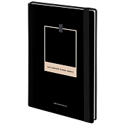 Ежедневник недатированный с резинкой А5 145х203 мм, BRAUBERG, твердый, 128 л., 'Black', 116288