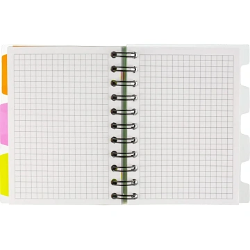 Бизнес-тетрадь 140л,кл,А6,SPIRAL BOOK Салатовый,евросп,обл.пл,раздел.84114