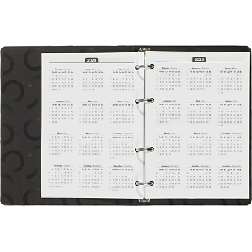 Ежедневник недатированный на кольцах Attache, 136л., 80г/м3, Blacky