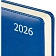 Ежедневник датированный 2026 Attache А5 168л 138x213мм под кожу,темно-синий