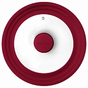 Крышка для любой сковороды и кастрюли универсальная 3 размера (22-24-26 см) бордовая, DASWERK (ДАСВЕ