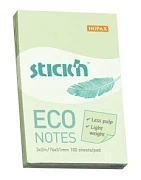 Cамоклеящийся блок Stick`n ECO 21744, 51x76 100л пастель зеленый