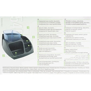 Подставка-органайзер для канц.мелочей Maped EVOLYS,компакт,син/чер,575400
