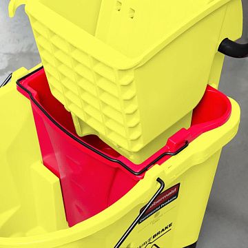 Ведро Rubbermaid WaveBrake для грязной воды, красное, FG9C7400RED