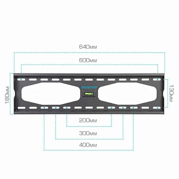 Кронштейн-крепление для ТВ настенный KROMAX STAR-11, VESA 75-600/400, 32-65', 0 степеней свободы, до