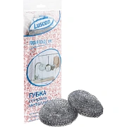 Губка-мочалка спираль Luscan металлические 110х110х25 мм 20г 3 шт/уп