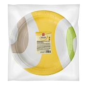 Fine Life Тарелка одноразовая Фигуры бумажная 23см, 25шт