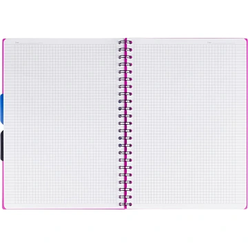 Бизнес-тетрадь А4,140л,кл,спир,пласт.обл,2разд Attache DIGITAL розов 876746