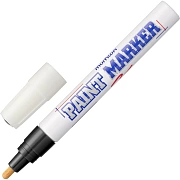 Маркер-краска лаковый (paint marker) MUNHWA, 4 мм, ЧЕРНЫЙ, нитро-основа, алюминиевый корпус, PM-01