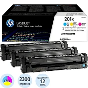 Картридж лазерный HP 201X CF253XM CMY для CLJ Pro 252/274/277 (3шт/уп)