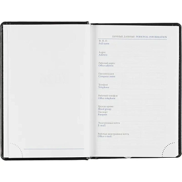 Ежедневник датированный 2026, черный,А6, 100х150 мм,336 стр,Agenda