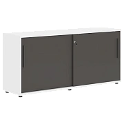 Шкаф низкий с дверьми купе ELC 1643 Мокко/Мокко/Белый 1606х430х750 EDIS